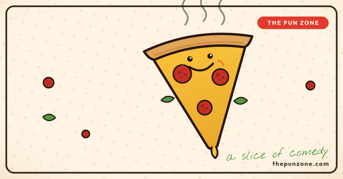 Cartoon smiling pizza slice with pepperoni