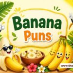 Banana puns title card with cartoon bananas